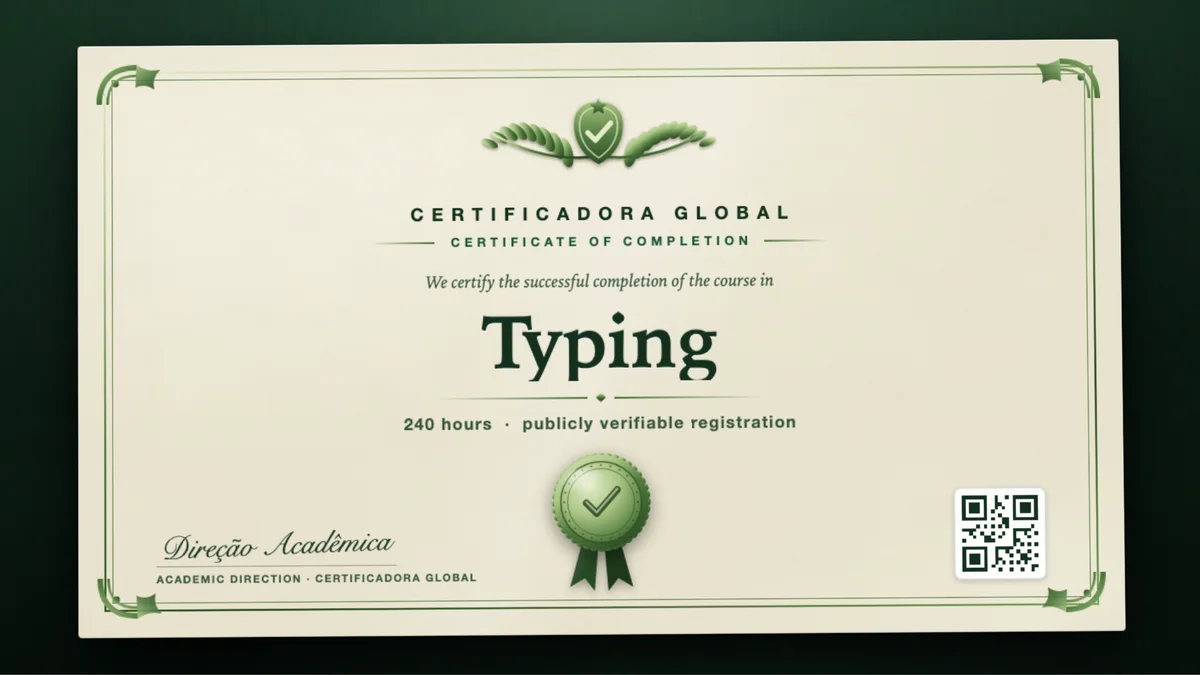 Cover of the Typing course
