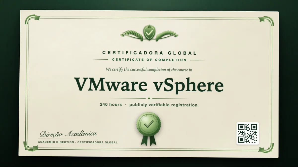 Cover of the VMware vSphere course