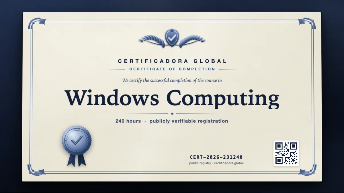 Cover of the Windows Computing course