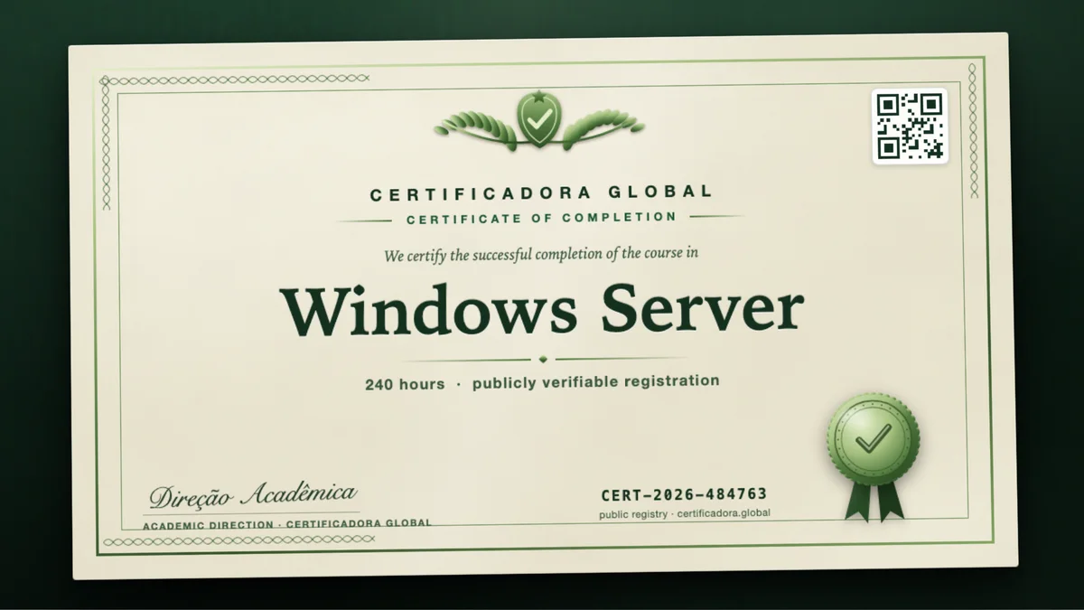 Cover of the Windows Server course