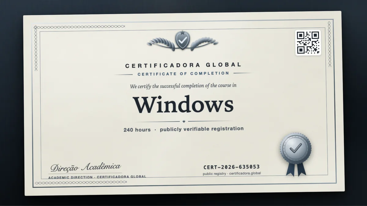 Cover of the Windows course