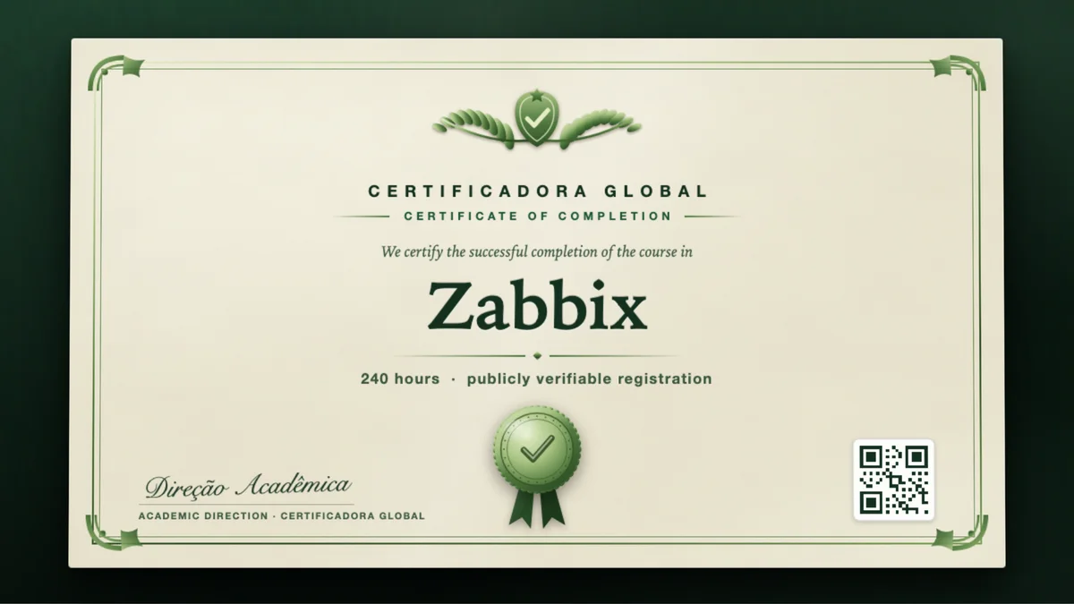 Cover of the Zabbix course