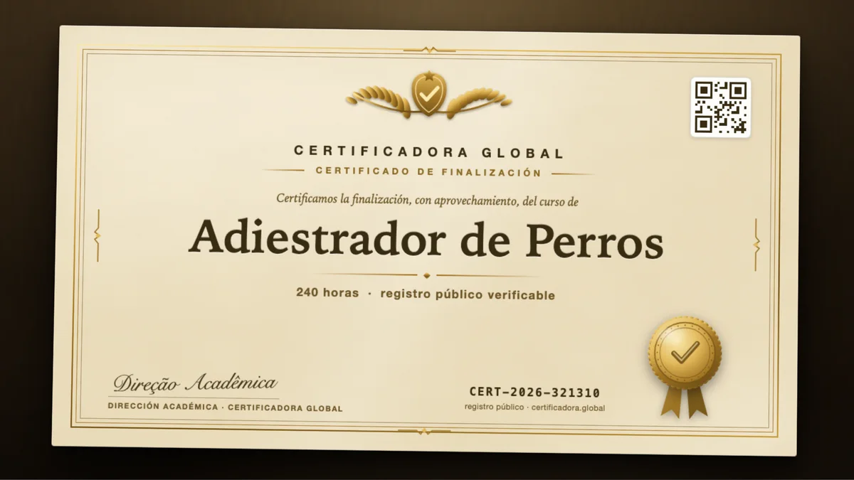 Portada del curso Adiestrador de Perros