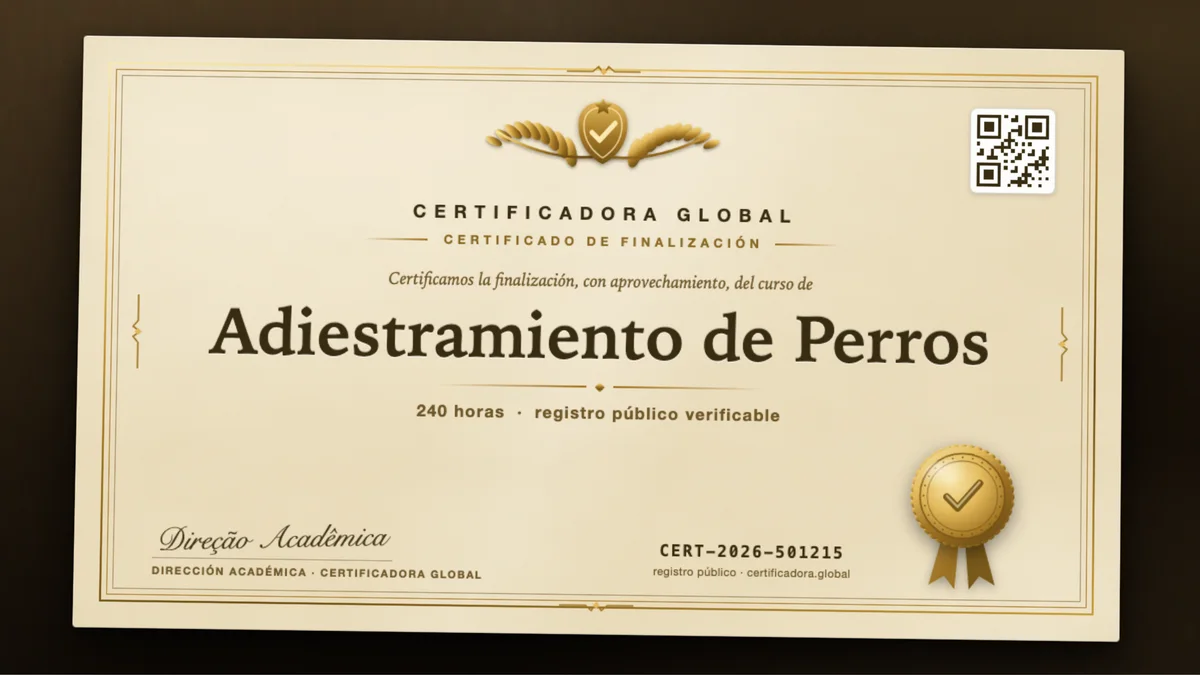 Portada del curso Adiestramiento de Perros