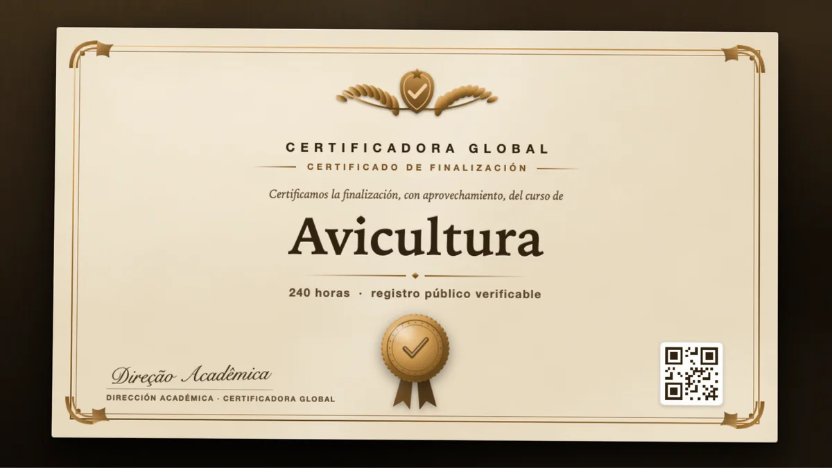 Portada del curso Avicultura