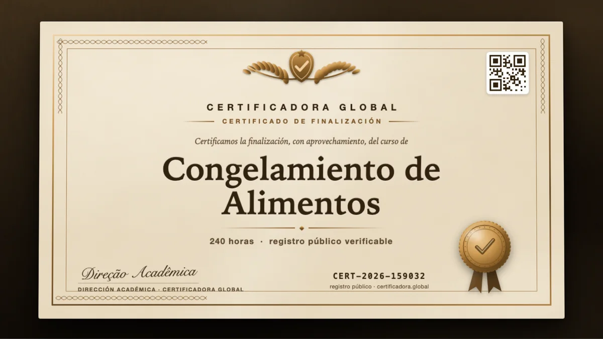 Portada del curso Congelamiento de Alimentos