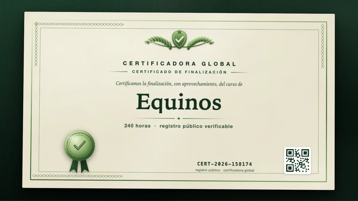 Portada del curso Equinos