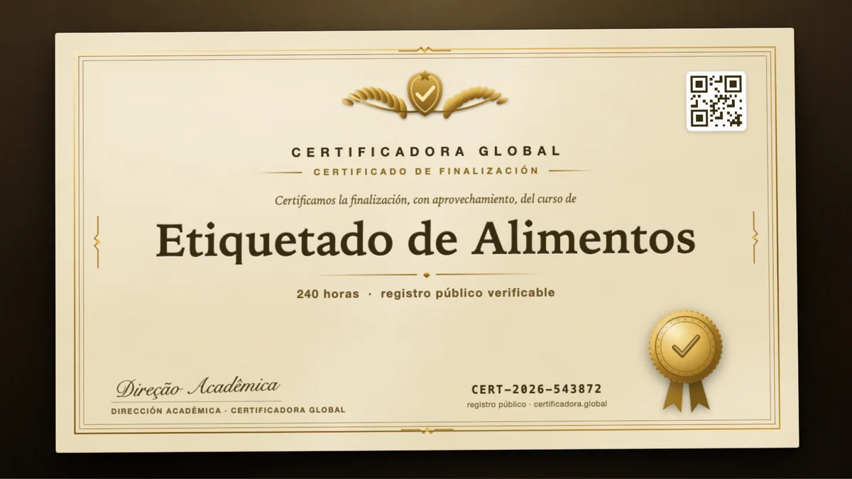 Portada del curso Etiquetado de Alimentos