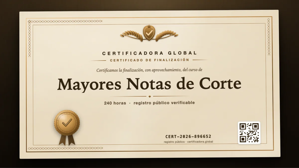Portada del curso Mayores Notas de Corte