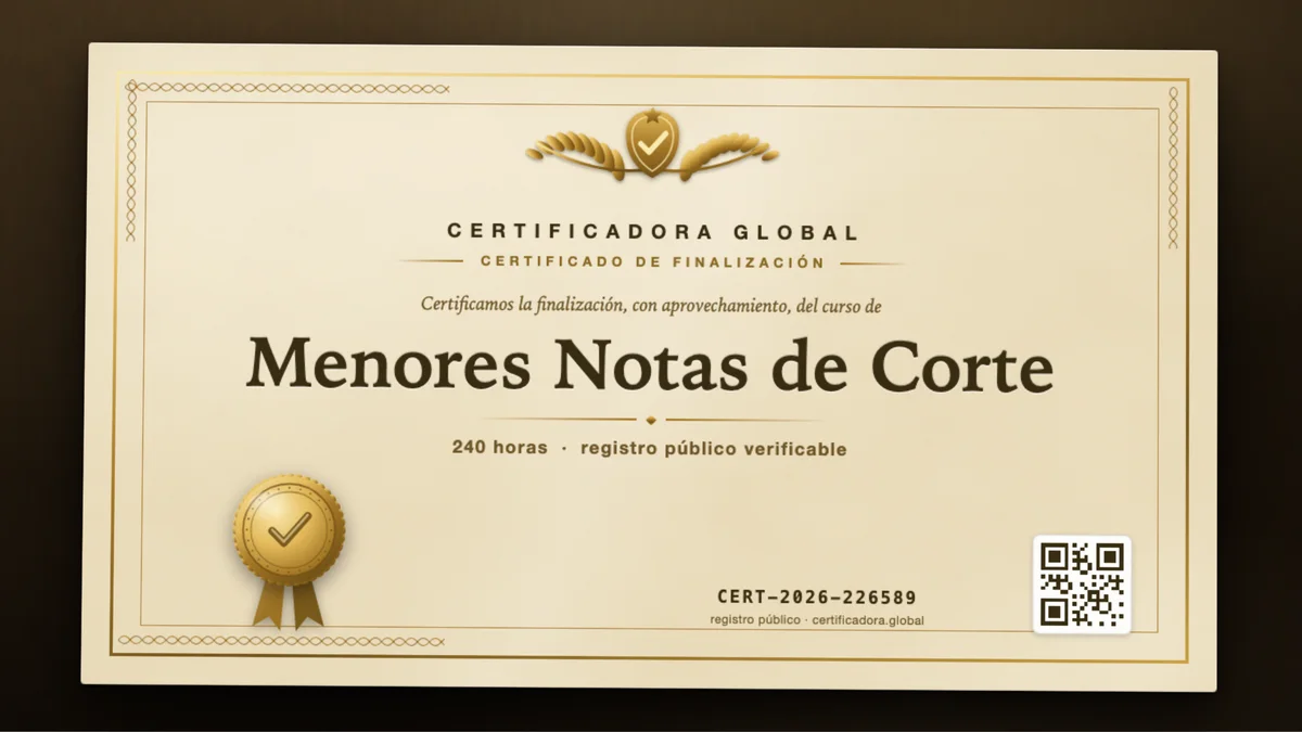 Portada del curso Menores Notas de Corte