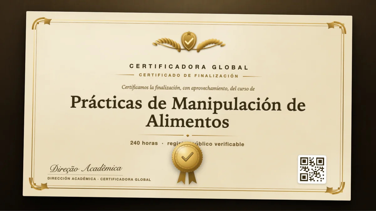 Portada del curso Prácticas de Manipulación de Alimentos