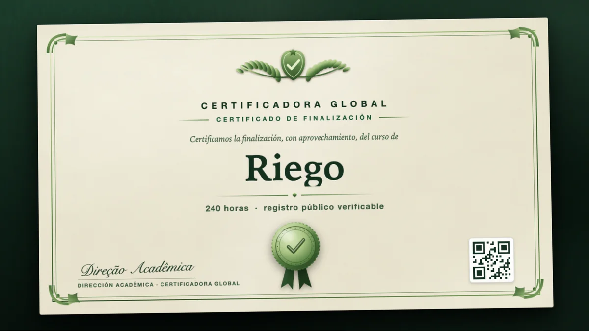 Portada del curso Riego