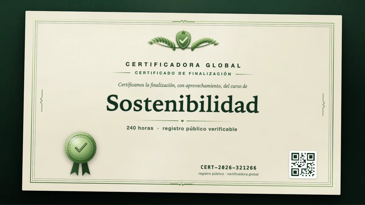 Portada del curso Sostenibilidad