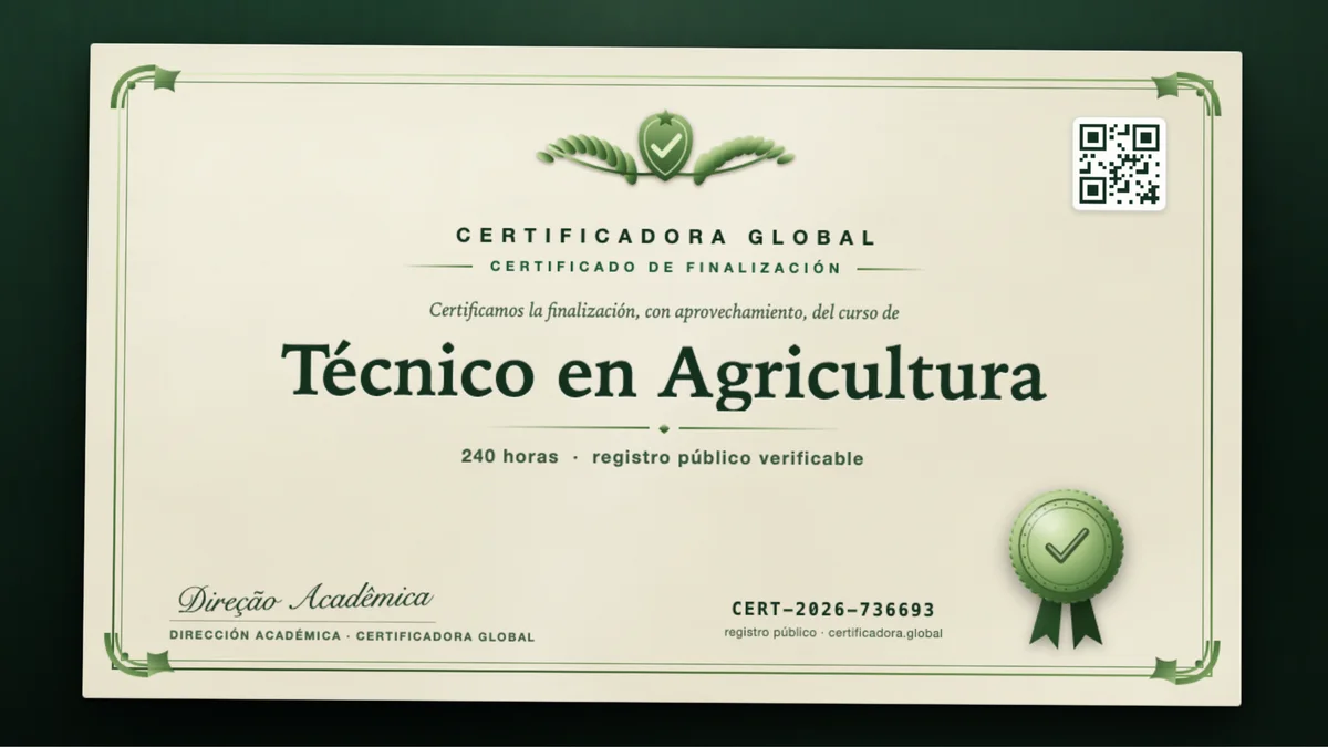 Portada del curso Técnico en Agricultura