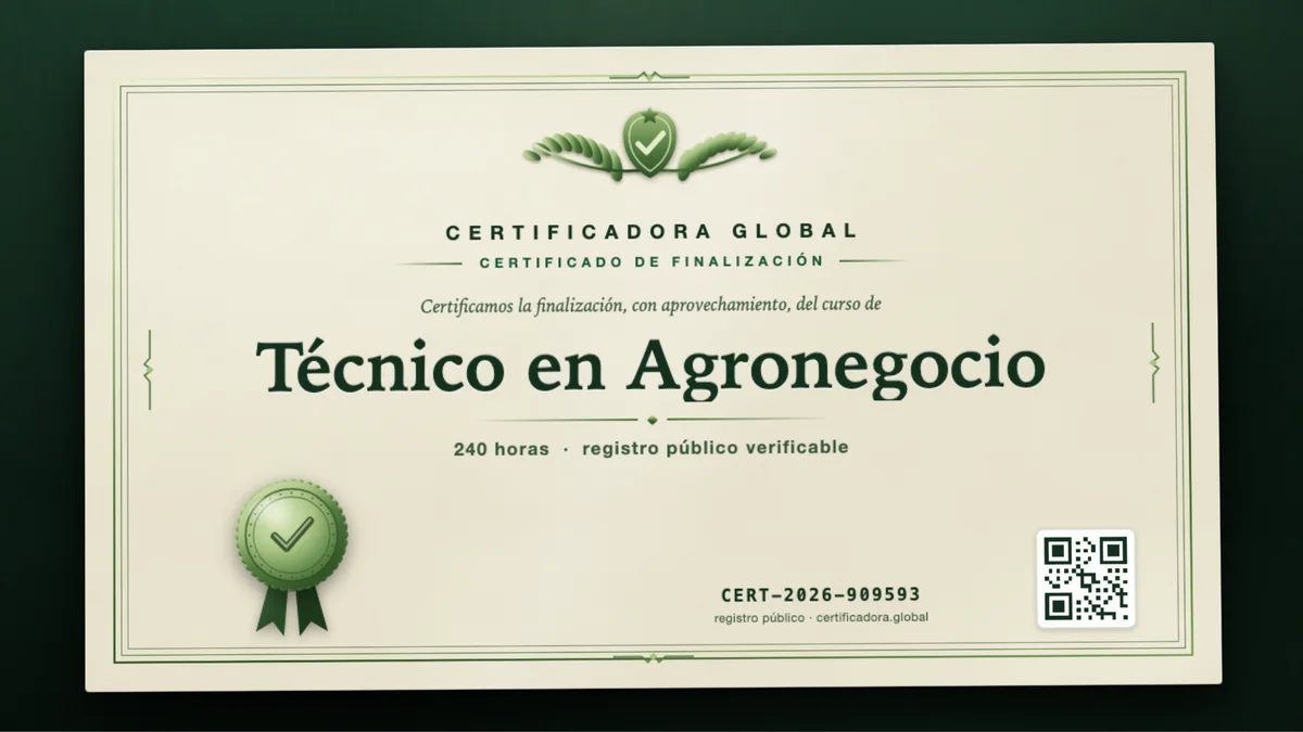 Portada del curso Técnico en Agronegocio