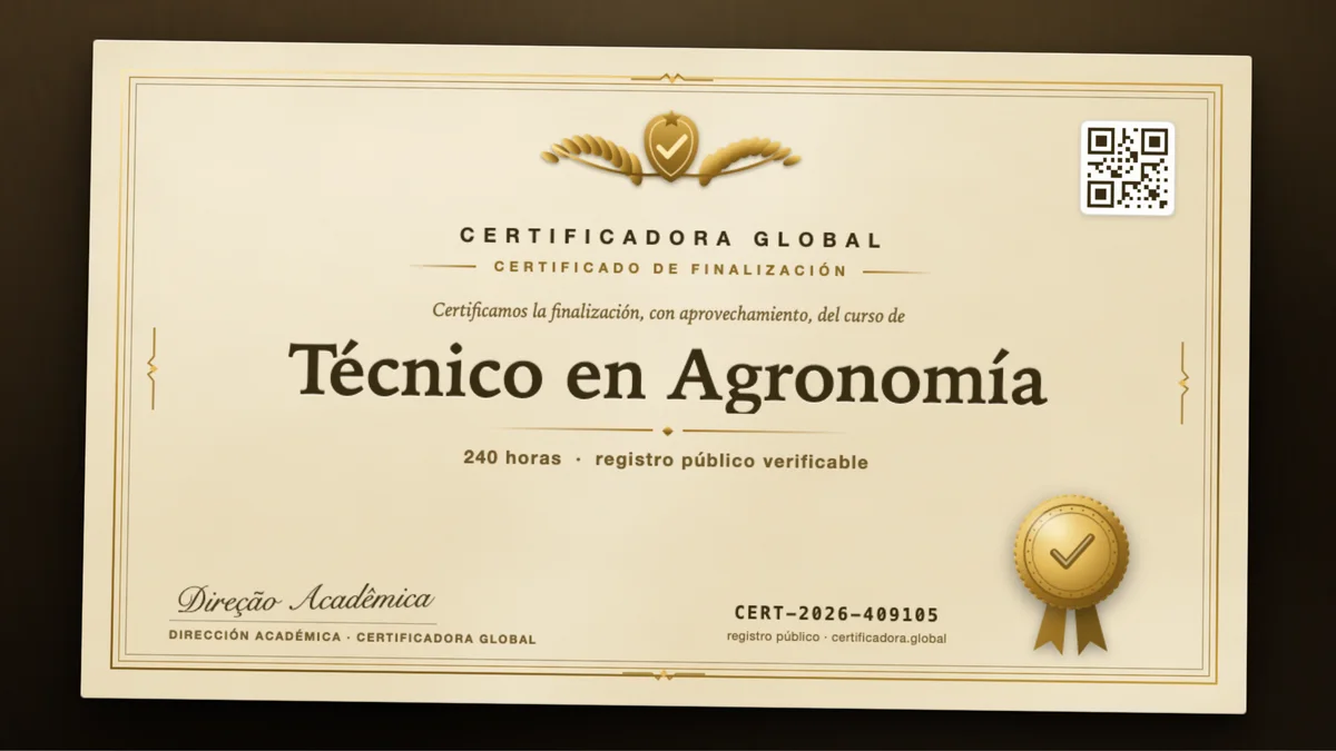 Portada del curso Técnico en Agronomía