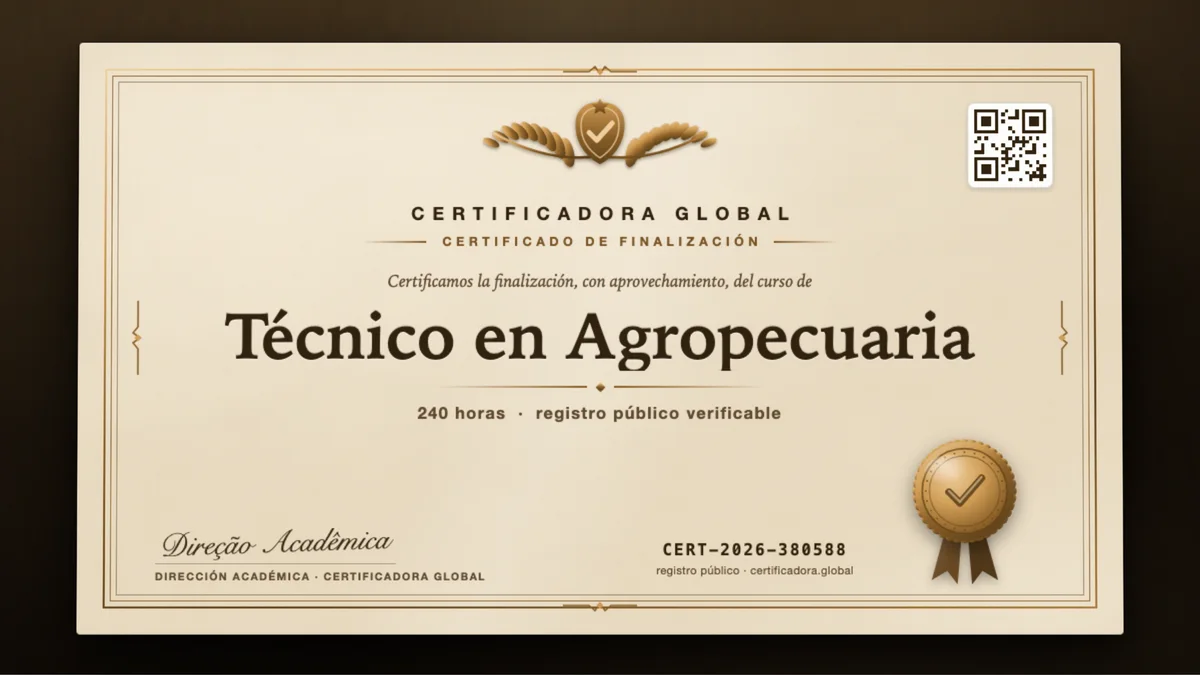 Portada del curso Técnico en Agropecuaria