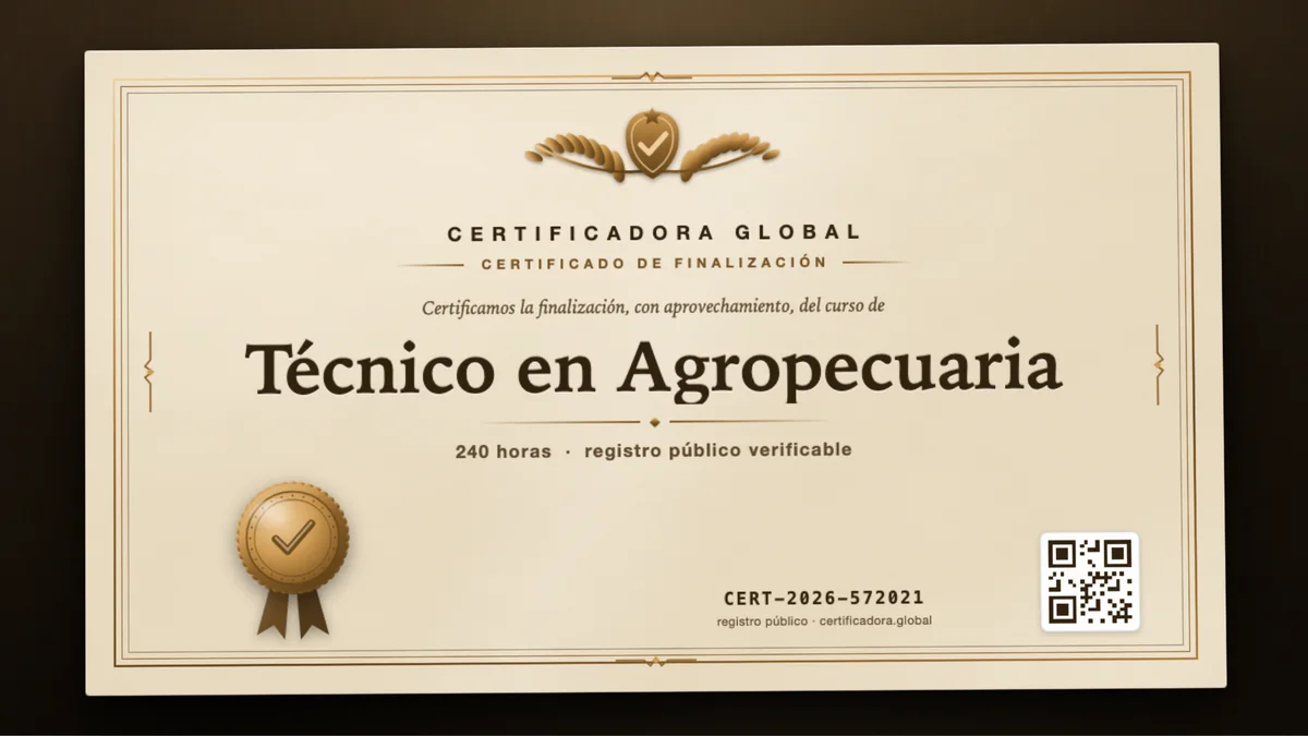 Portada del curso Técnico en Agropecuaria