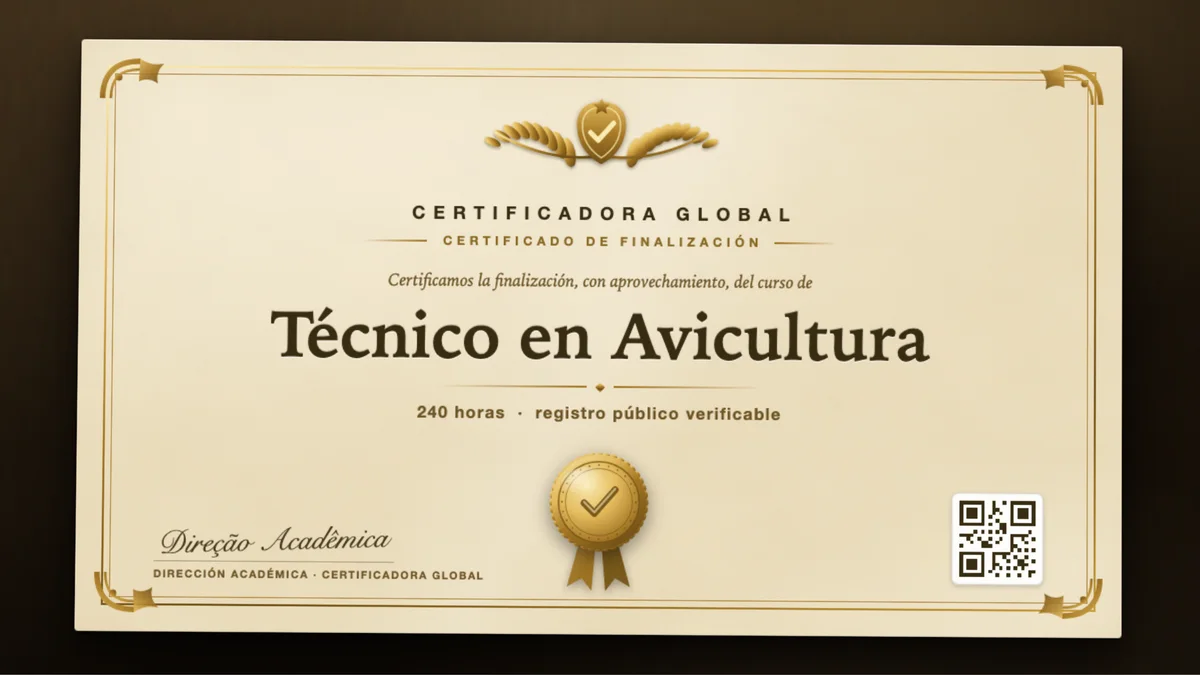 Portada del curso Técnico en Avicultura