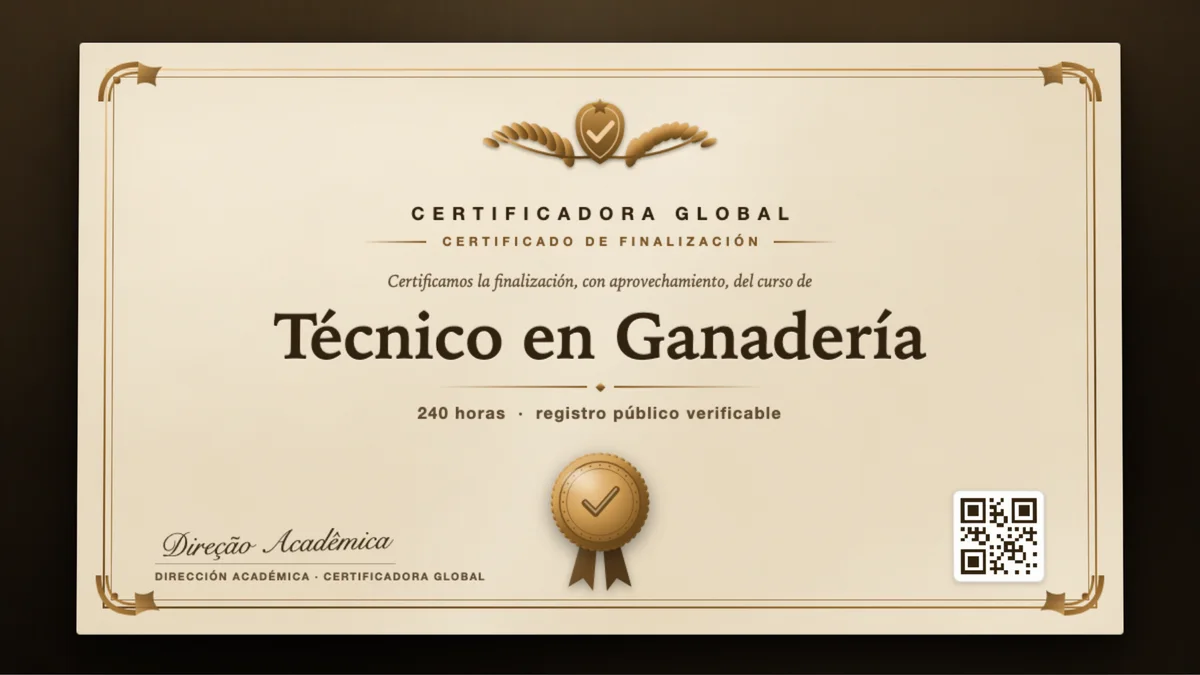 Portada del curso Técnico en Ganadería