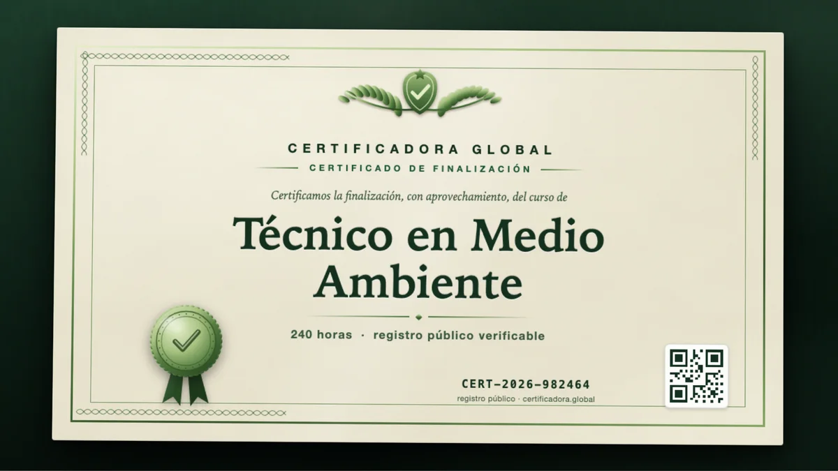 Portada del curso Técnico en Medio Ambiente