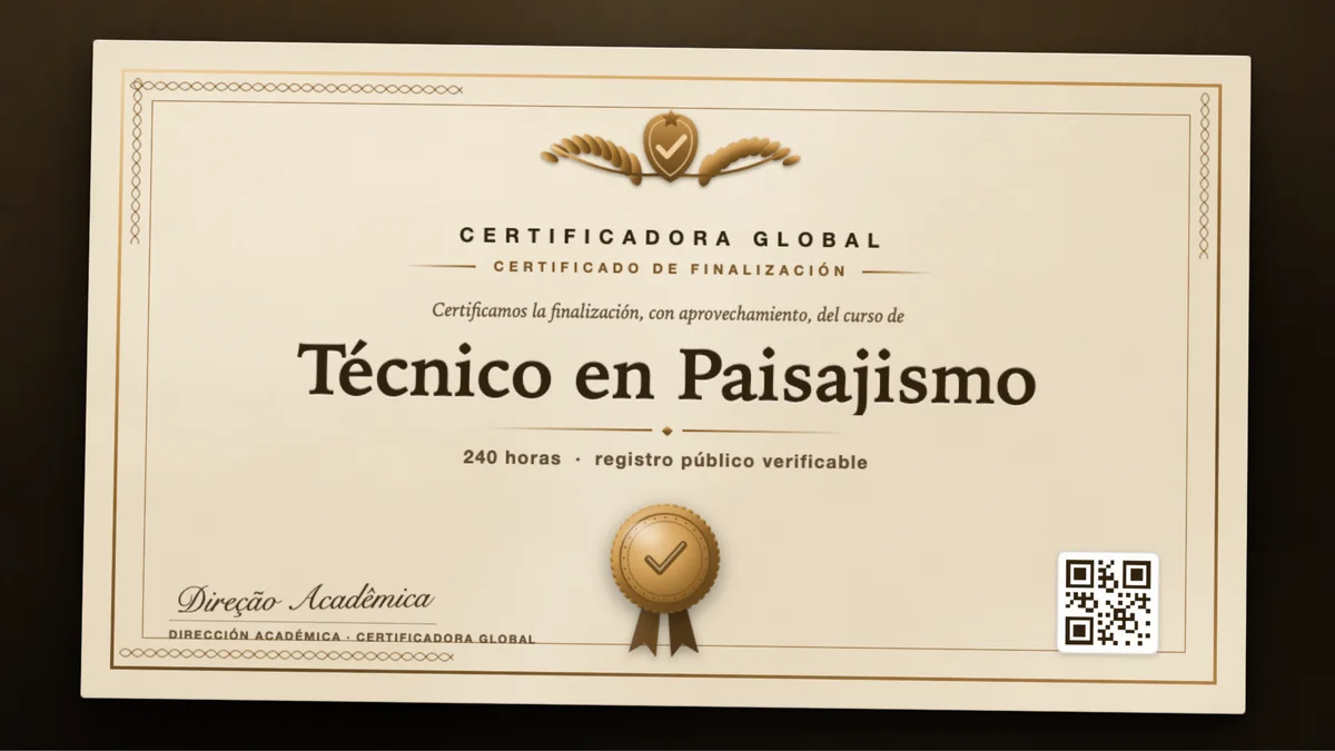 Portada del curso Técnico en Paisajismo