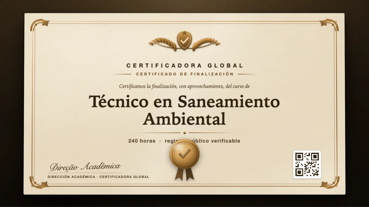 Portada del curso Técnico en Saneamiento Ambiental