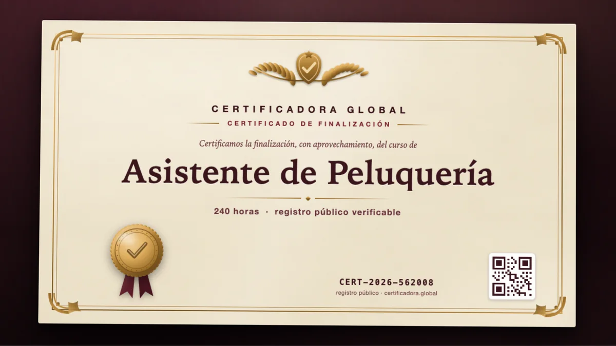 Portada del curso Asistente de Peluquería