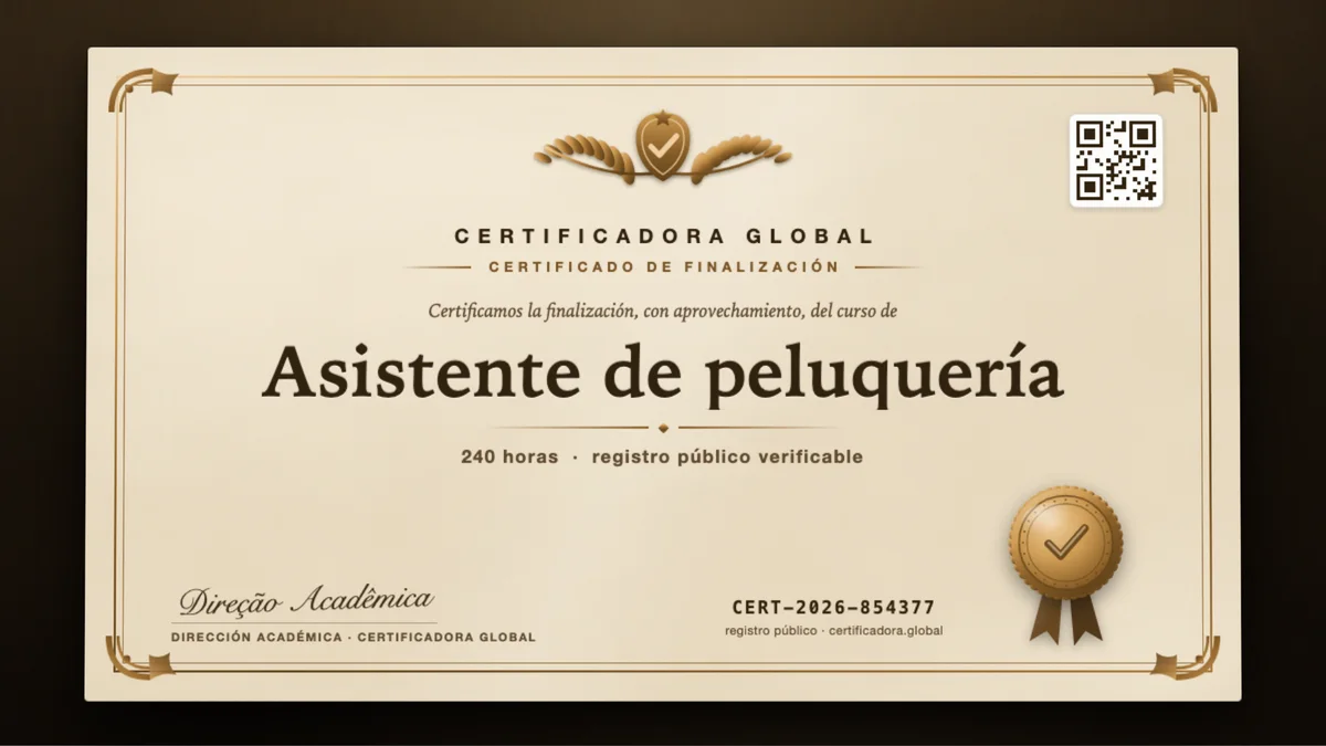 Portada del curso Asistente de peluquería