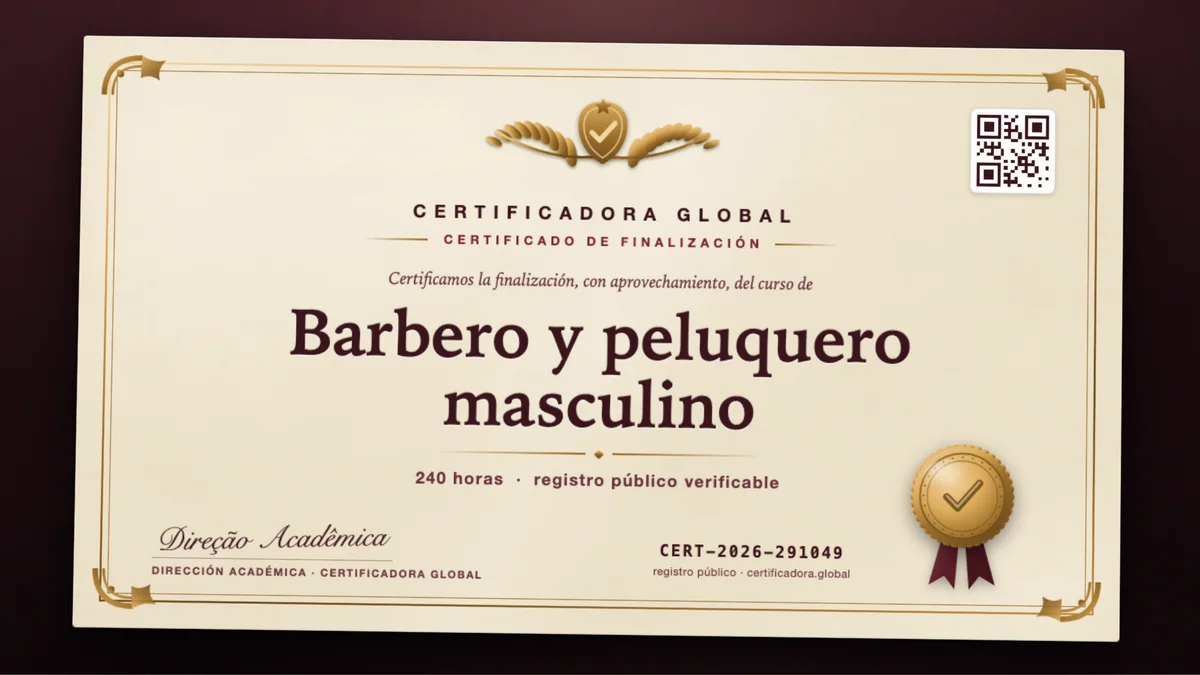 Portada del curso Barbero y peluquero masculino