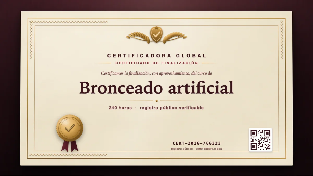 Portada del curso Bronceado artificial