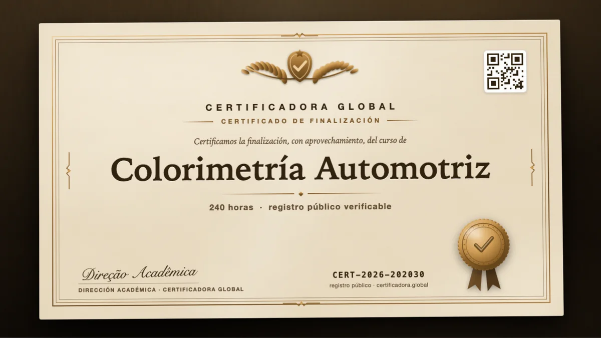 Portada del curso Colorimetría Automotriz