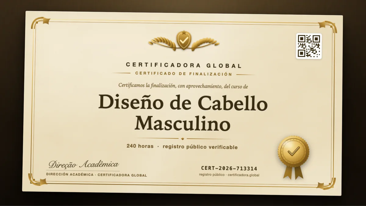 Portada del curso Diseño de Cabello Masculino