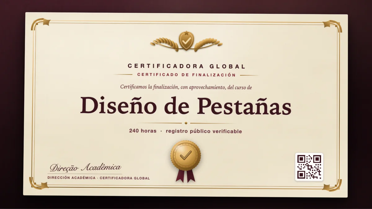 Portada del curso Diseño de Pestañas