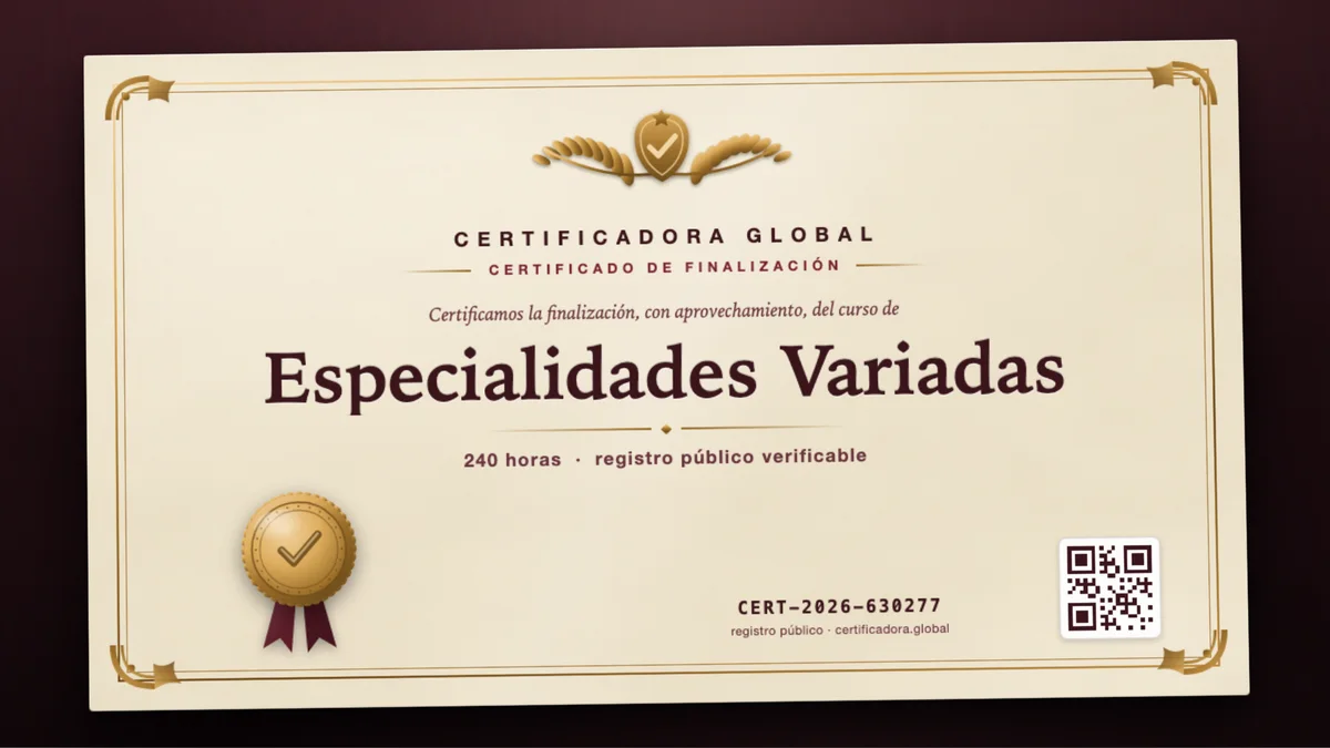 Portada del curso Especialidades Variadas