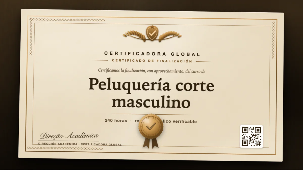 Portada del curso Peluquería corte masculino