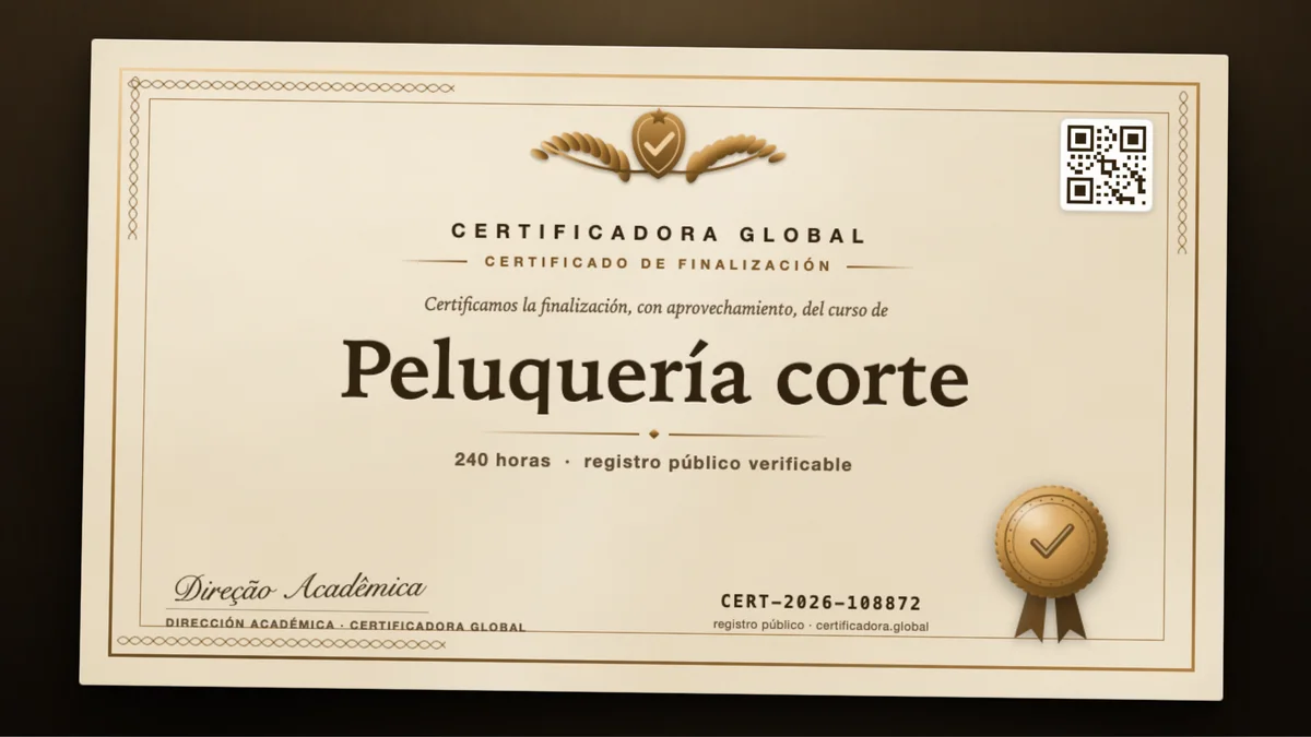 Portada del curso Peluquería corte