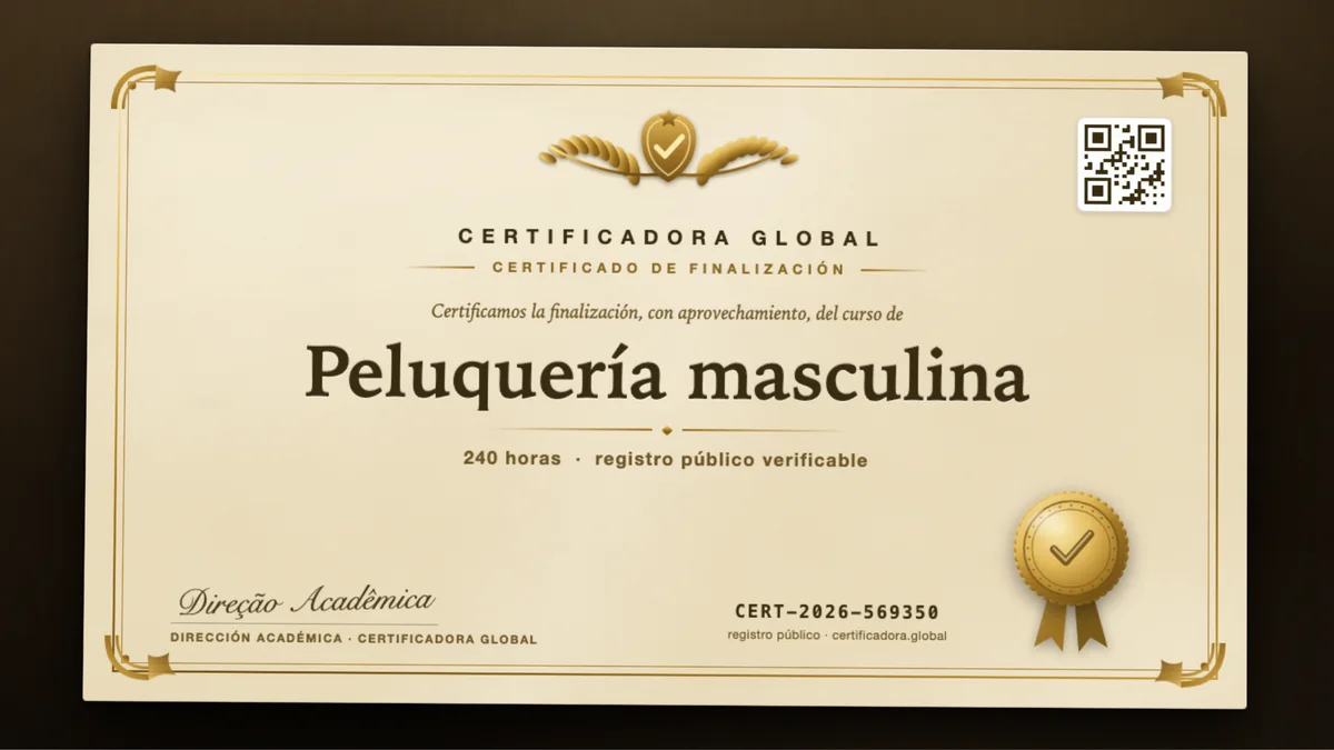 Portada del curso Peluquería masculina