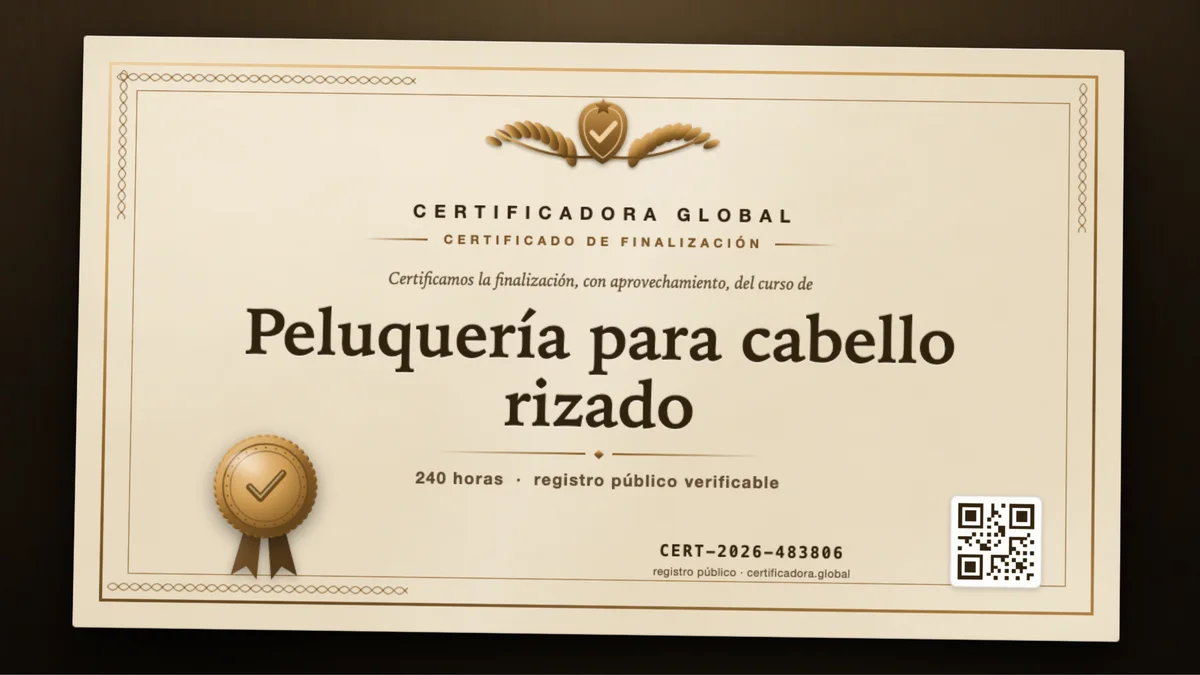 Portada del curso Peluquería para cabello rizado