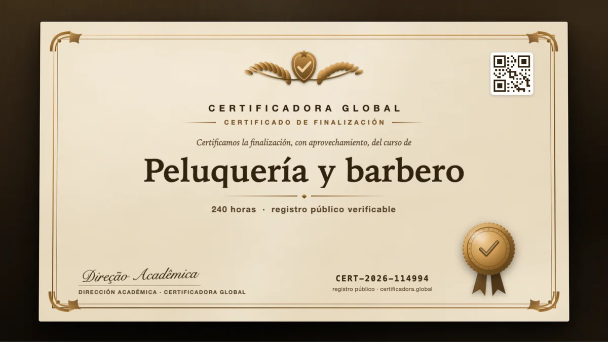 Portada del curso Peluquería y barbero