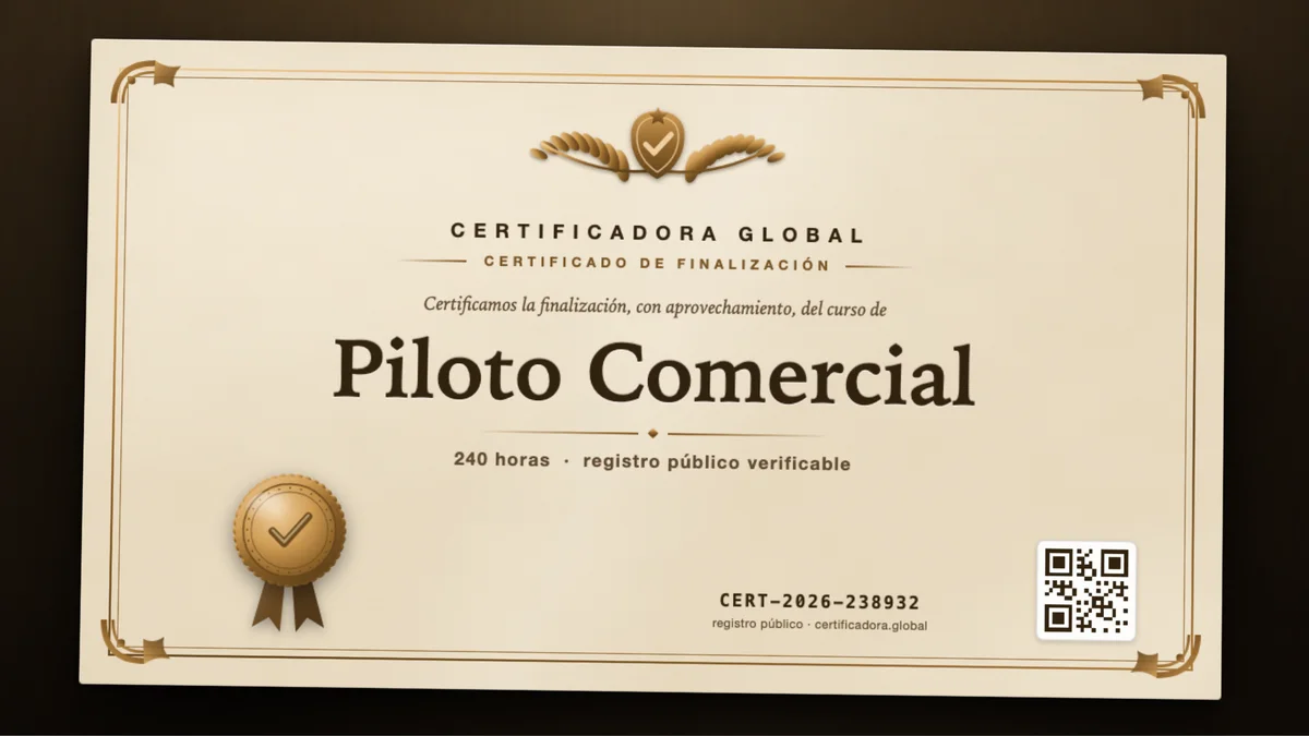 Portada del curso Piloto Comercial