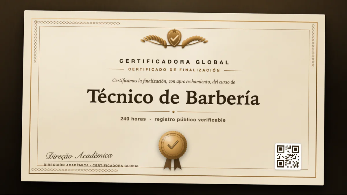 Portada del curso Técnico de Barbería