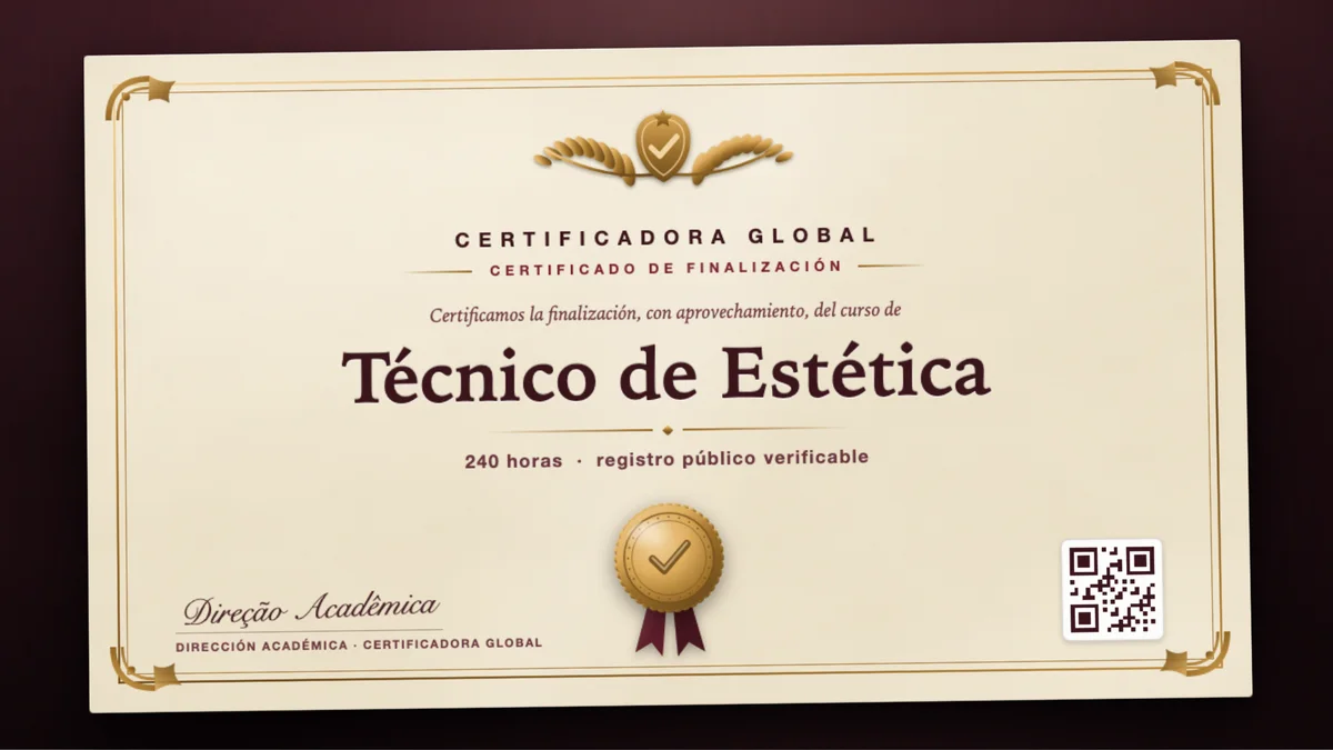 Portada del curso Técnico de Estética