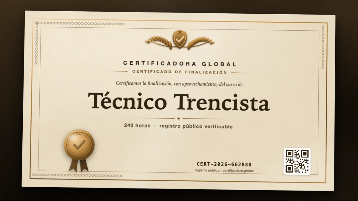 Portada del curso Técnico Trencista
