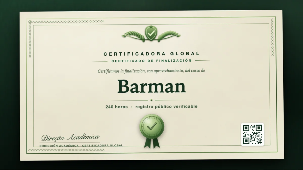 Portada del curso Barman