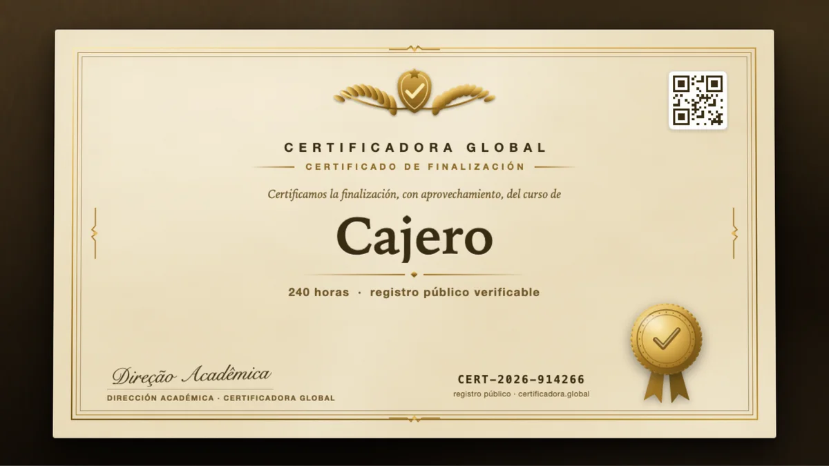 Portada del curso Cajero
