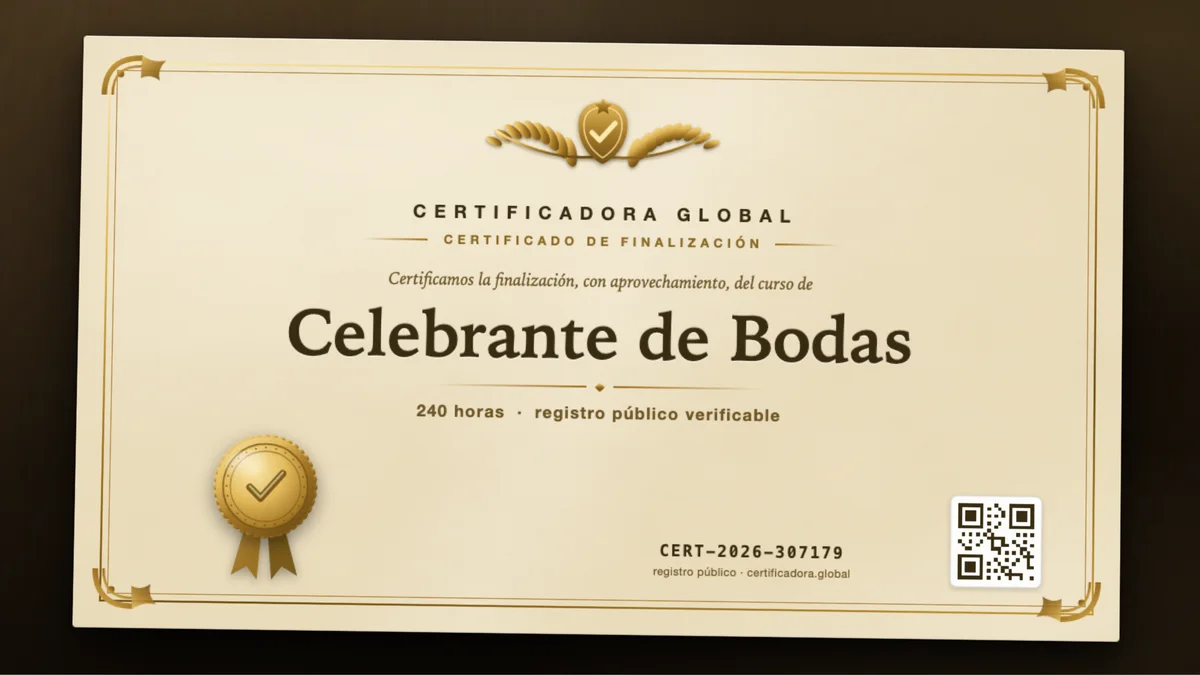 Portada del curso Celebrante de Bodas