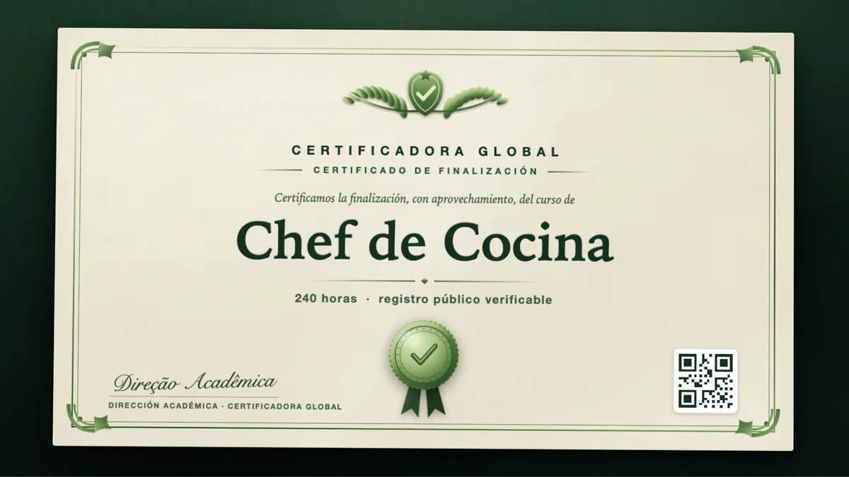 Portada del curso Chef de Cocina