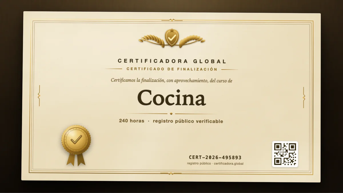 Portada del curso Cocina