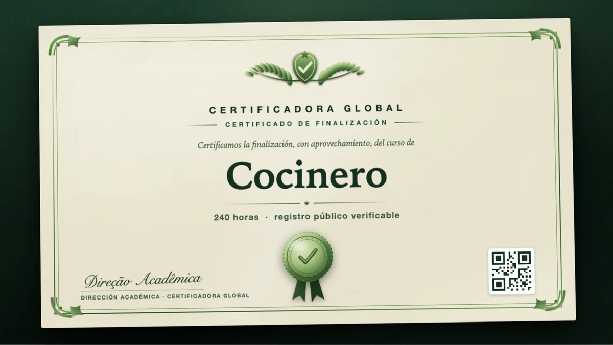 Portada del curso Cocinero